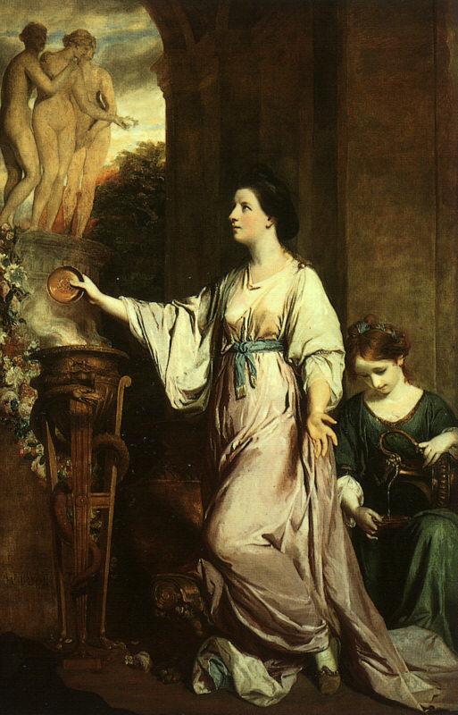 Sir Joshua Reynolds Lady Sarah Bunbury Sacrificing to the Graces oil painting image